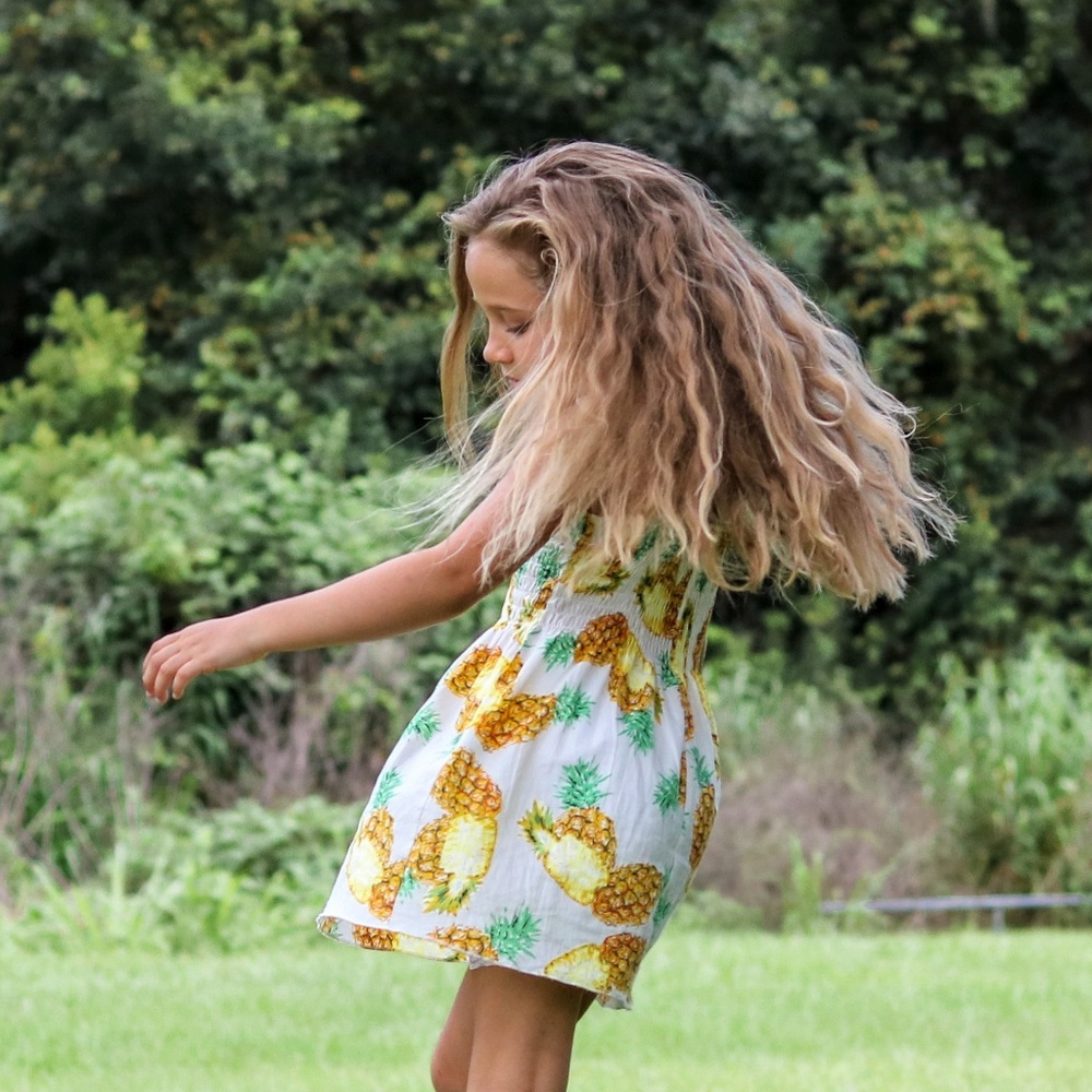 Summer Farm Dress w/ Lace Shorts Set.